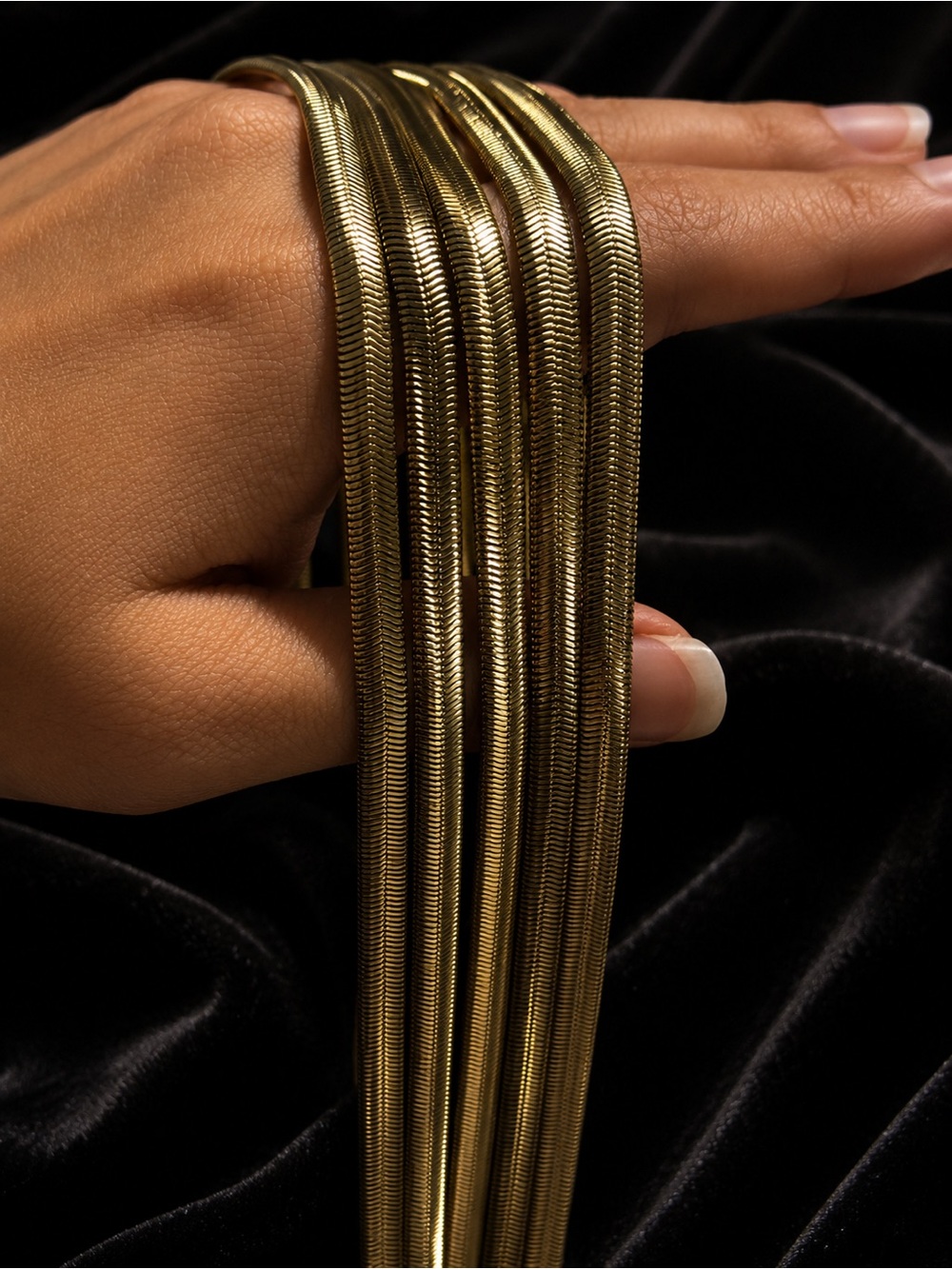 Gold Multi-Strand Snake Bracelet - Women Jewelry